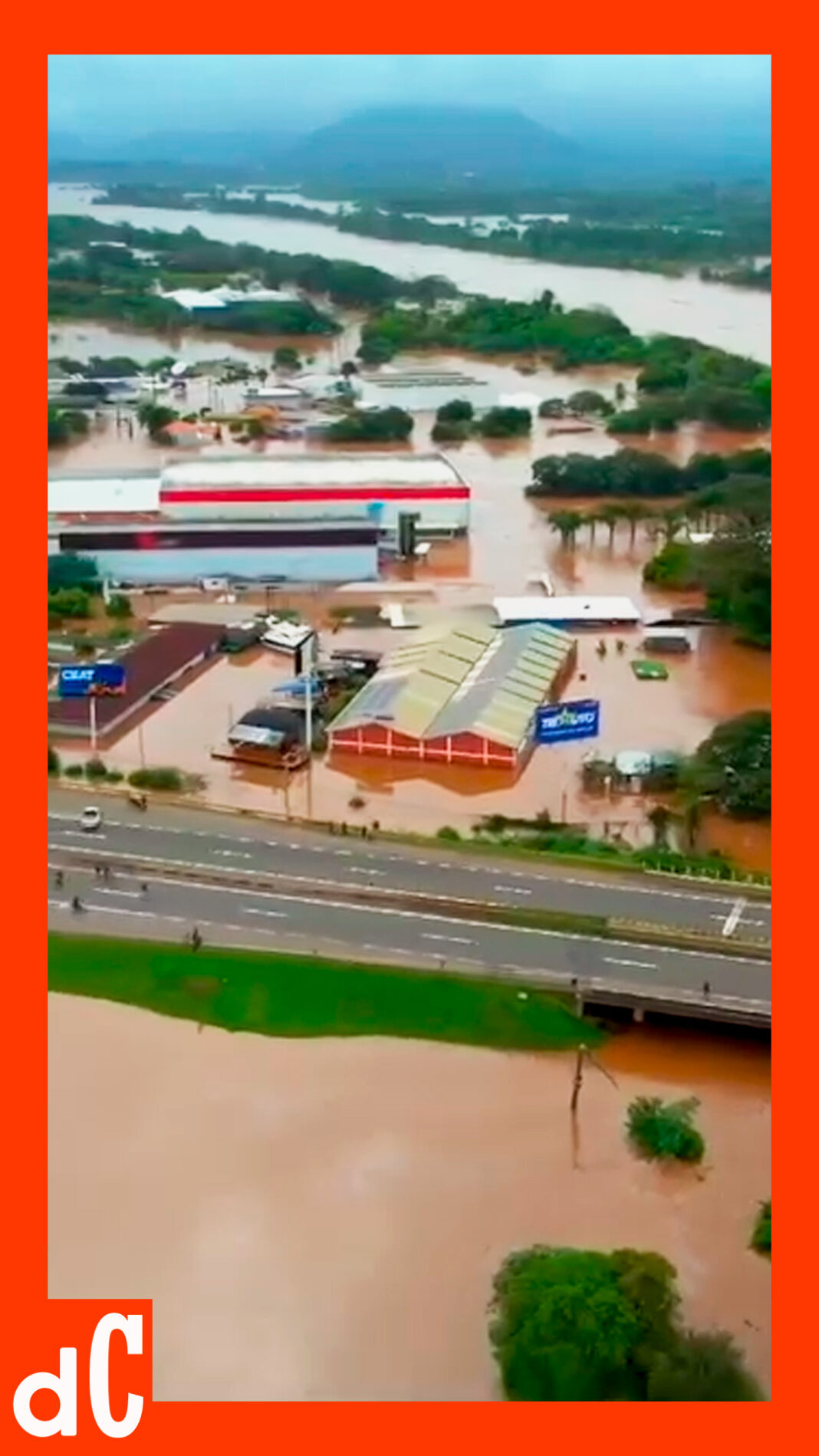 Imagens aéreas do estrago em Rio Grande do Sul