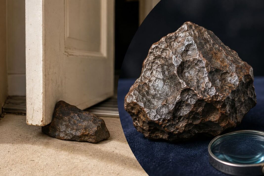 Meteorito valioso é descoberto após anos servindo de peso para porta nos Estados Unidos Meteorito valioso é descoberto após anos servindo de peso para porta nos Estados Unidos