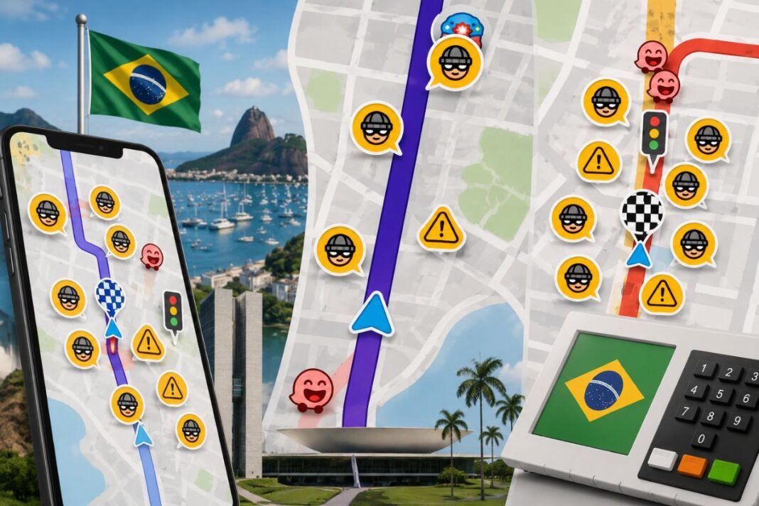 Waze desativa alertas de segurança no Brasil em meio às eleições de 2026 Waze desativa alertas de segurança no Brasil em meio às eleições de 2026