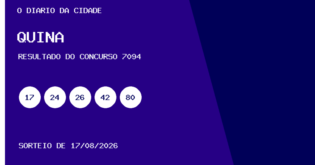 Quina hoje: resultado do concurso 7094 e números sorteados Resultado da Quina, concurso 7094