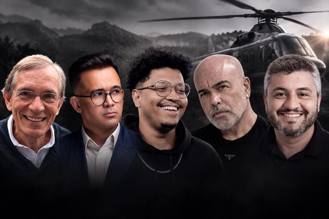 Operação de retirada das vítimas da queda de helicóptero em Urubici, na Serra Catarinense.